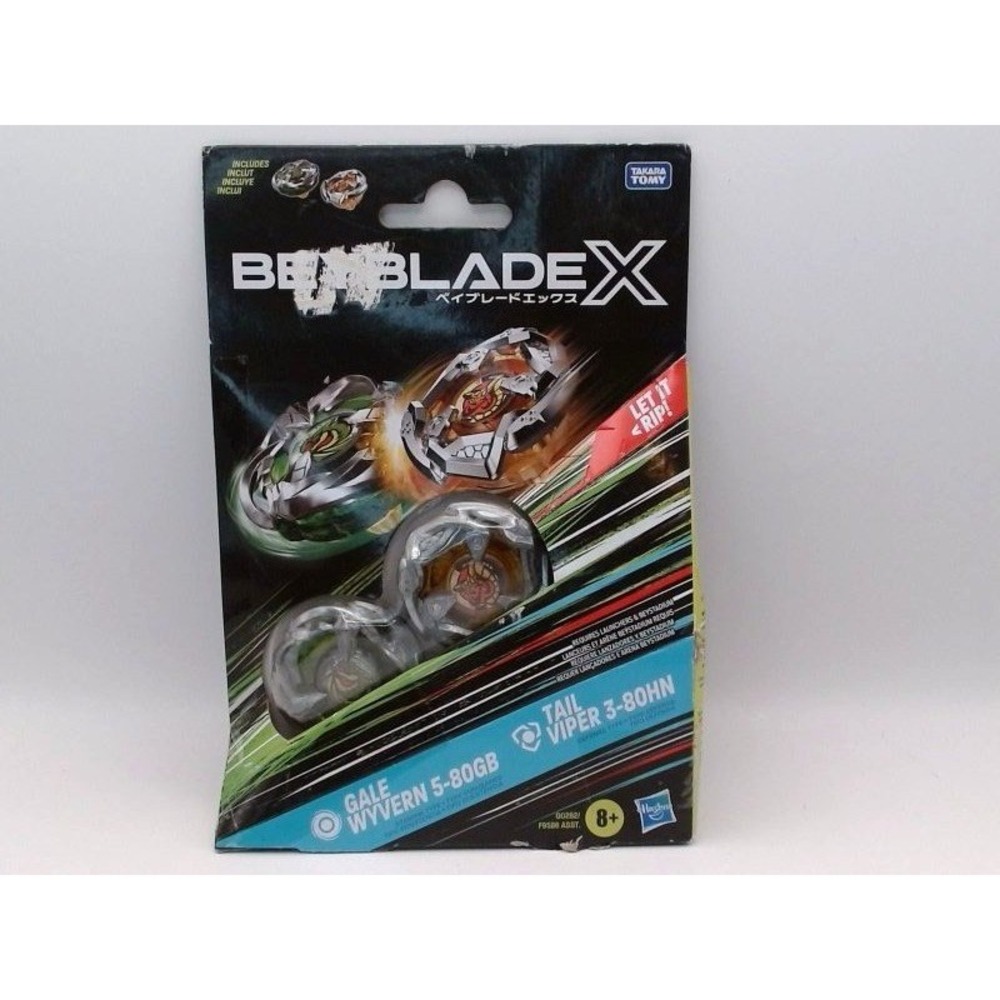Beyblade X Gale - Wyvern and Tail Viper, Dual Pack Orange and Green Battling Set